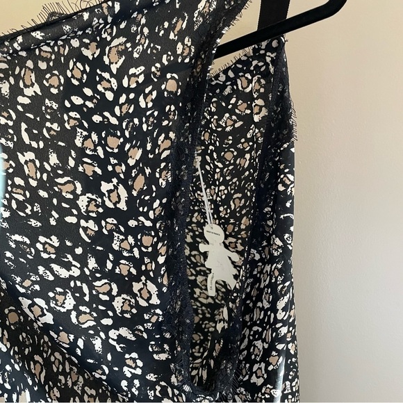 FA Concept Gilet “Doris” Flowy Lace Trim, Black/Tan/Cream, Size XL - Picture 5 of 9